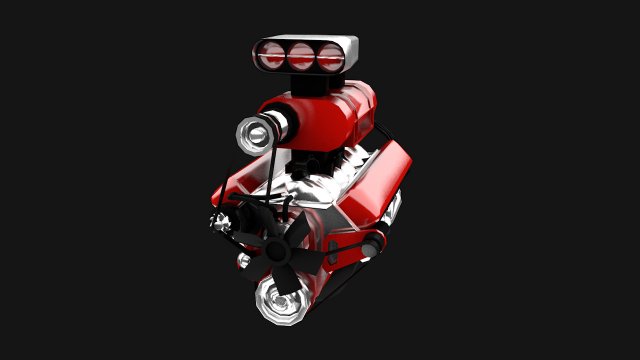 Turbo engine 3D Model