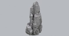 High and Low rock mountain stone 2- fbx obj stl with texture and marmoset 3D Model