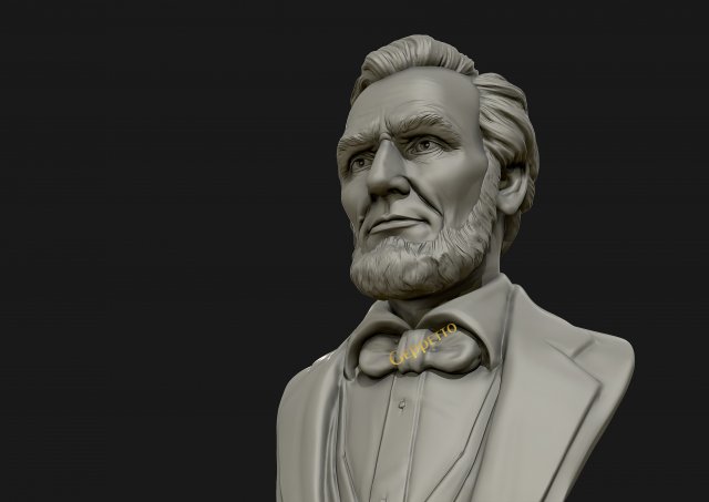 Abraham Lincoln 3D sculpture 3D Model