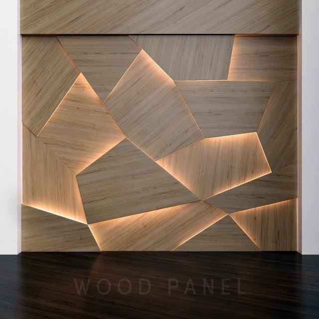 Wooden 3D panels 3D Model