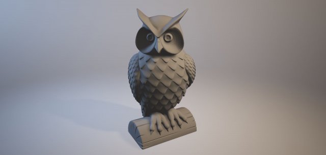 Statuette – Owl 3d print model 3D Model