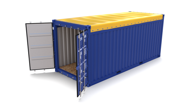 20ft Shipping Container Open Top 3D Model