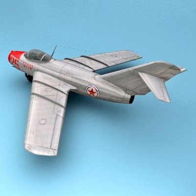 Mig-15 Korea 3D Model