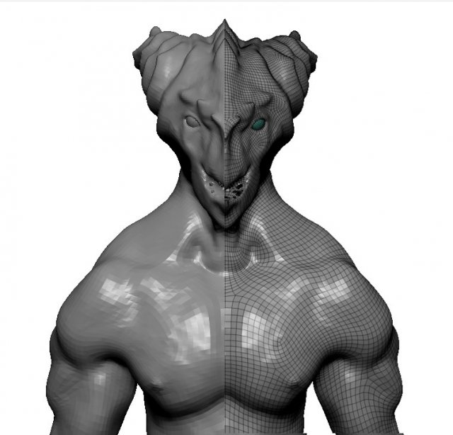 Lizard Monster low polygon 3D Model