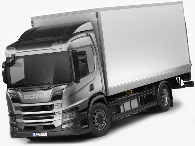 Scania P-series 2018 rigid truck 3D Model