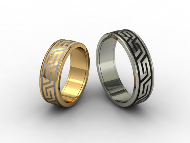 Wedding rings- 3D-N-002 3D Model