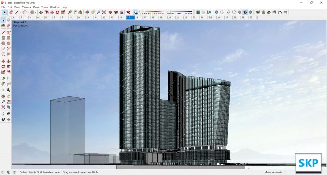 Sketchup residential complex B1 3D Model