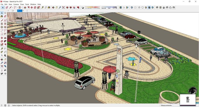 Sketchup Park H10 3D Model