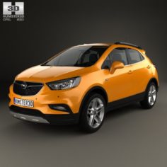 Opel Mokka X with HQ interior 2017 3D Model