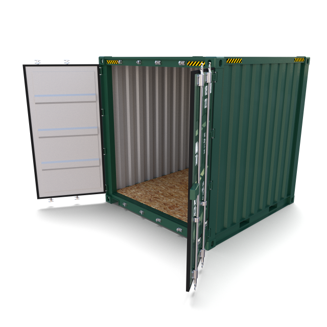 8ft Shipping Container 3D Model