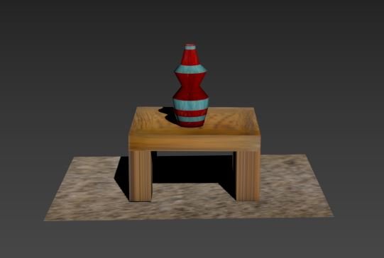 Vase and table 3D Model