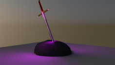 PurpleGlowingSword Free 3D Model