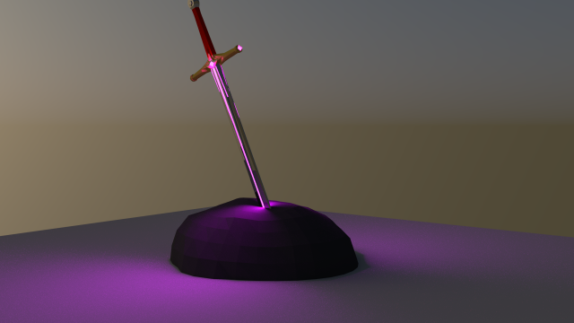 PurpleGlowingSword 3D Model