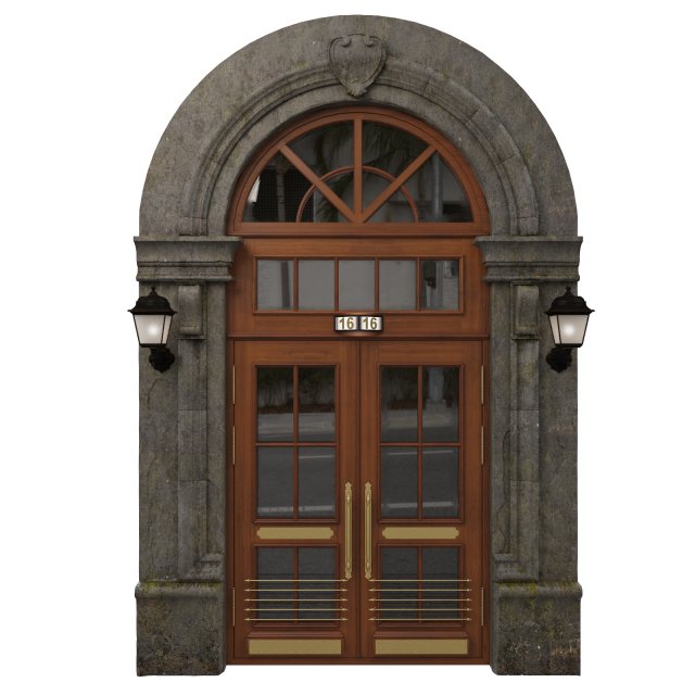 Entrance classic door 08 3D Model