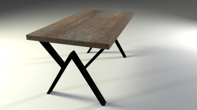 Low Poly Loft Table 3D Model