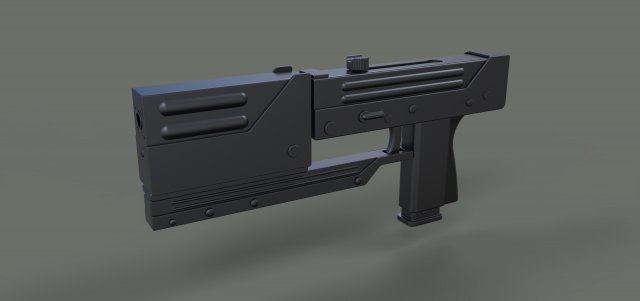 Modified MAC-11 from movie Blade 3D Model