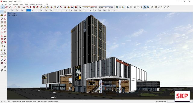 Sketchup Commercial and office complex N4 3D Model