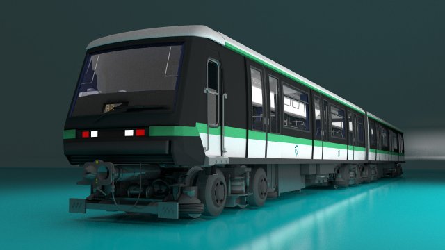 Paris Subway Train 3D Model