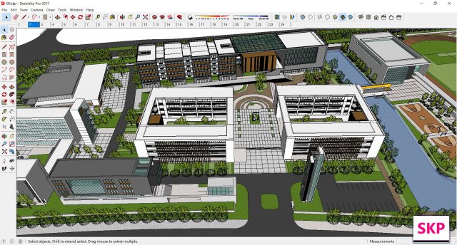 Sketchup College building B8 3D Model