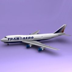 Boeing 747 Transaero 3D Model