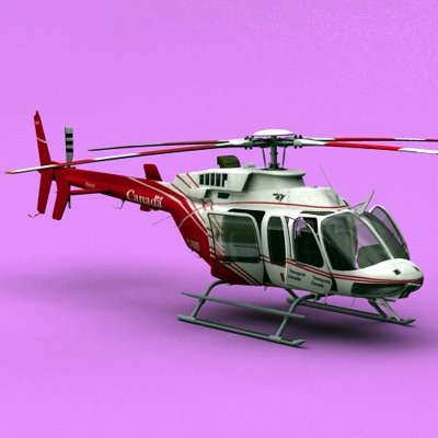 Bell 407 Canadian Ministry of Transport 3D Model