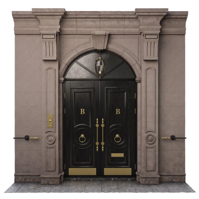 Entrance classic door 09 3D Model