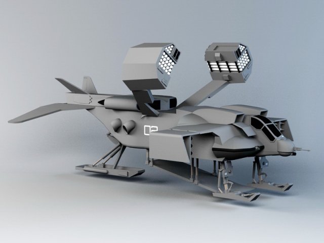 High detailed of science fiction dropship 3D Model