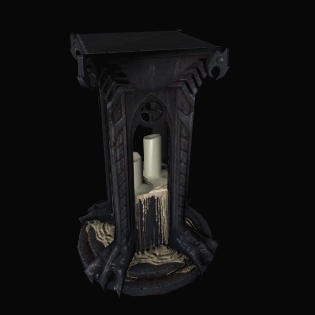 Shrine base candlestick 3D Model