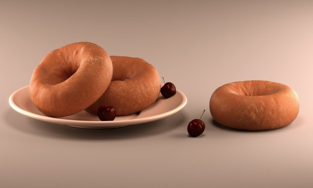 Doughnuts 3D Model