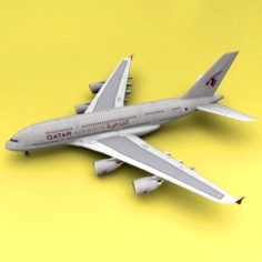 A-380 Qatar 3D Model