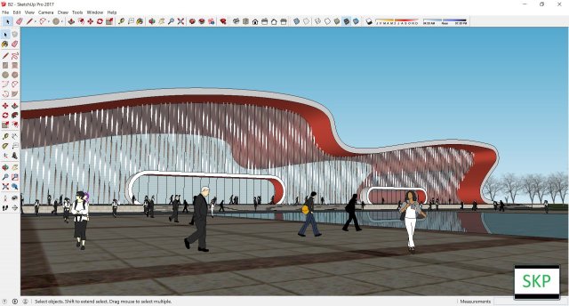 Sketchup Railway station B2 3D Model