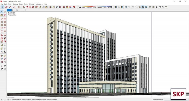 Sketchup office building J10 3D Model