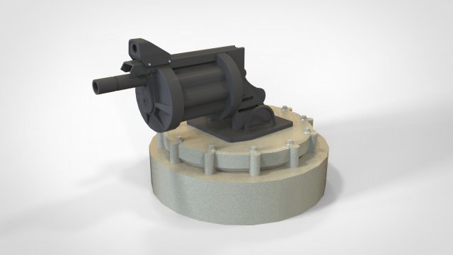Automatic grenade launcher 1 3D Model