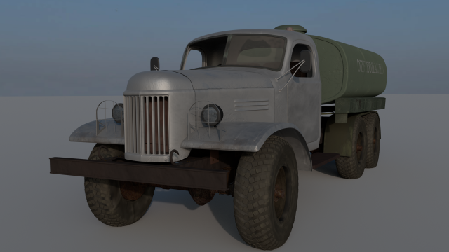 ZIL 157 Fuel Truck Free 3D Model