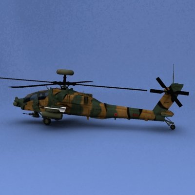 AH-64 Apache JASDFD 3D Model