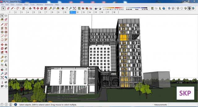 Sketchup office building G6 3D Model