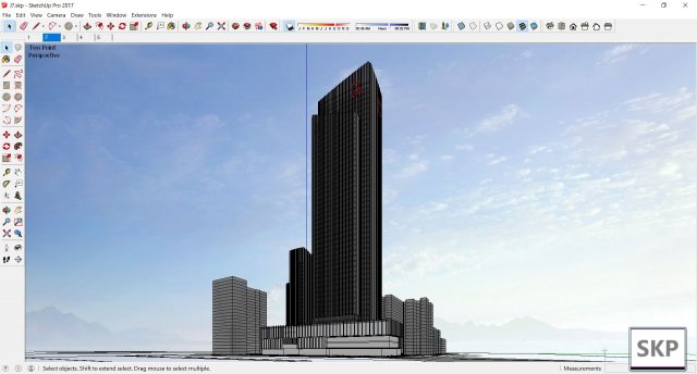 Sketchup office building J7 3D Model