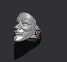 Vendetta anonymous ring 3D Model