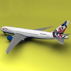 Boeing 777 British Airways Whale Rider 3D Model