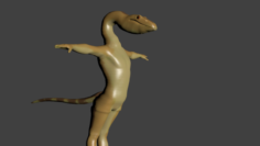 Reptile with human body 3D Model