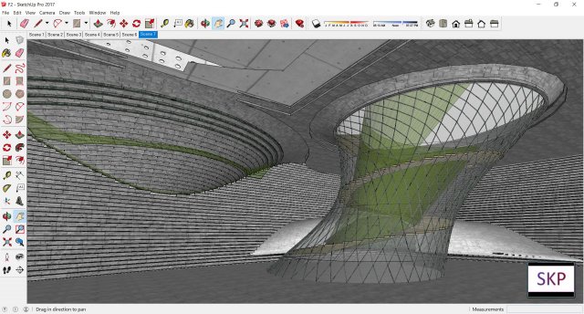 Sketchup Cultural center F2 3D Model