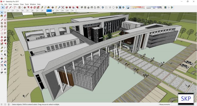 Sketchup Seniors building A1 3D Model