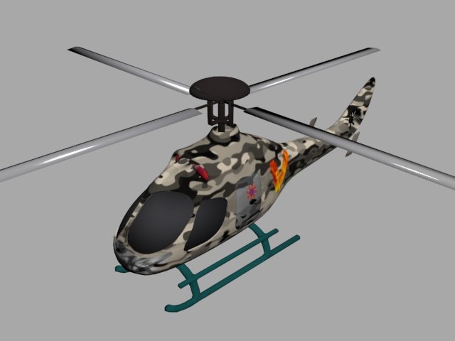 The helicopter TI-140 3D Model