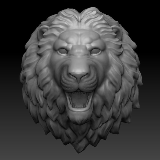 Lion head 3D Model