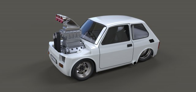 Crazy Fiat 126p 3D Model