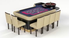 ROULETTE GAMING TABLE VR – AR – low-poly 3D Model