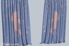 Blue Curtain 3D Model