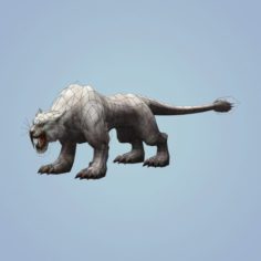 Fantasy Snow Tiger 3D Model