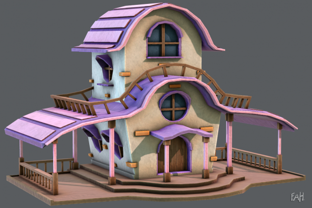 House Cartoon V01 3D Model