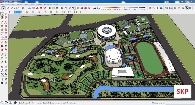 Sketchup Sport complex 102 3D Model